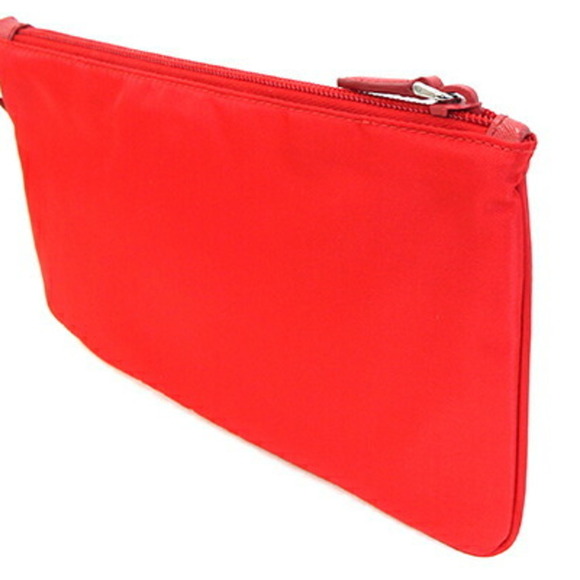 PRADA Red Leather  Pouch - Picture 2 of 5